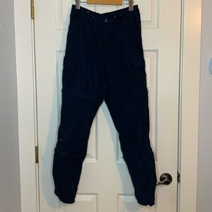 WINDRIVER Zip Off Pants Men’s Small x 32 Navy Lightweight Drawstrings 3 lengths